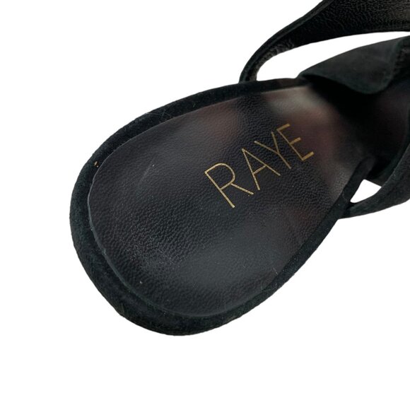 RAYE Tellie Black‎ Suede Cutout Tie Pointed Rear Tie Pumps - Picture 2 of 9